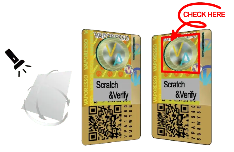 vaporesso product anti-counterfeiting verification