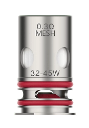 The GTX 0.3Ω dual mesh coil vape option alongside the 0.4Ω mesh coil, providing excellent flavor for a restricted DTL draw.